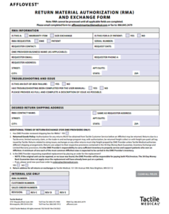 return material authorization form